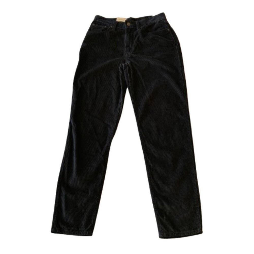 Levi's High Waisted Mom Jeans Corduroy Tapered Leg Women's 27x30 Black NWT